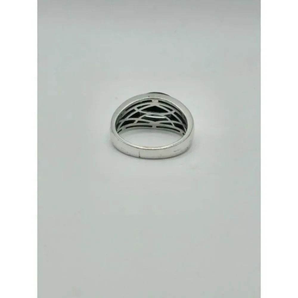 Vintage Men's Silver Black Onyx Ring
